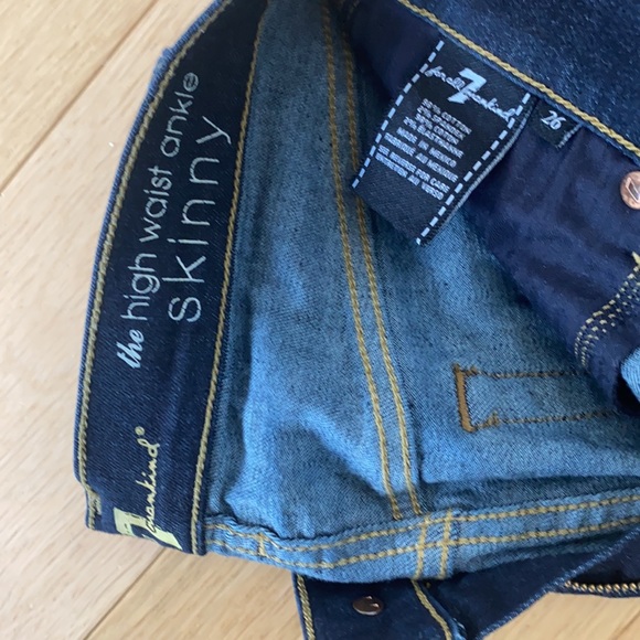 7 Seven for all mankind high waist ankle skinny - Picture 2 of 3